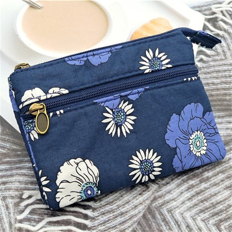 Vintage Geldbörse Mit Blumendruck
