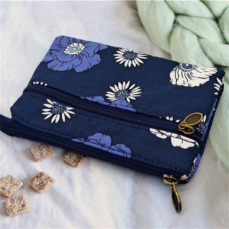 Vintage Geldbörse Mit Blumendruck
