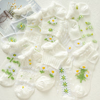 Atmungsaktive Socken Mit Blumenmuster