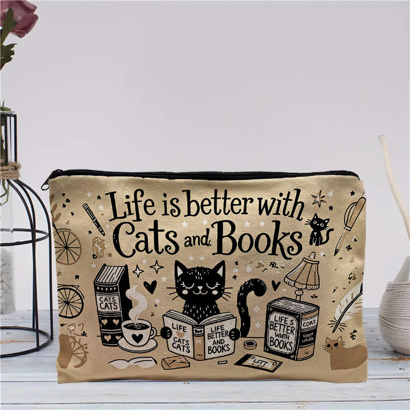 Vintage-Tasche Mit Katzenmuster