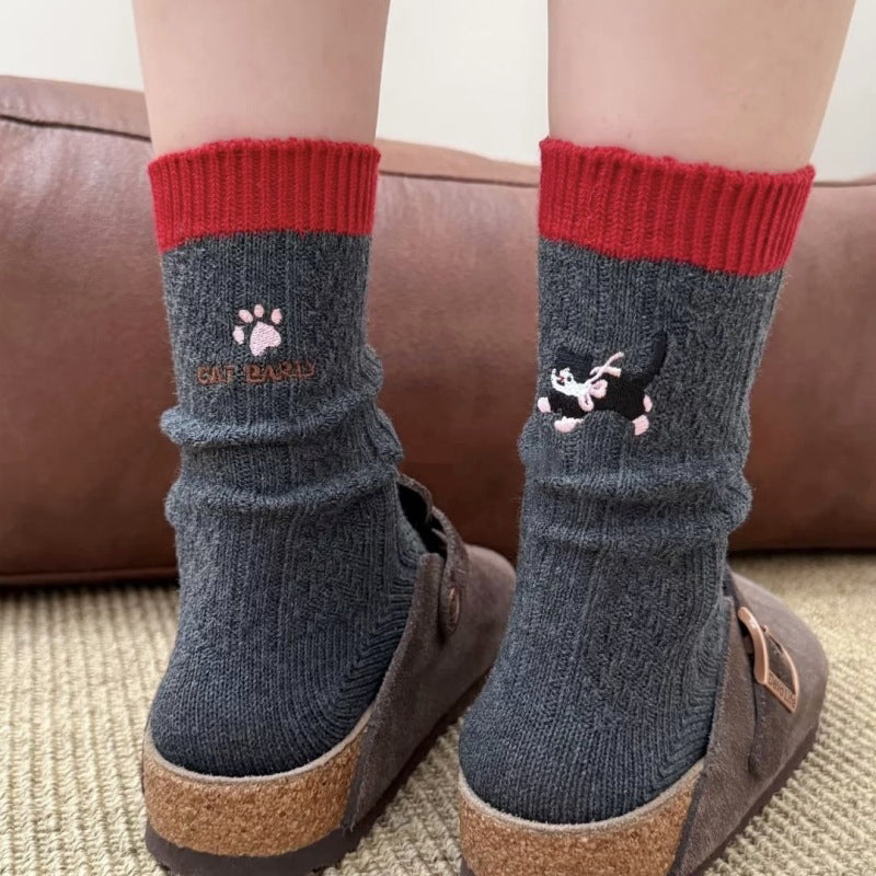 Lässige Socken Mit Katzenmuster
