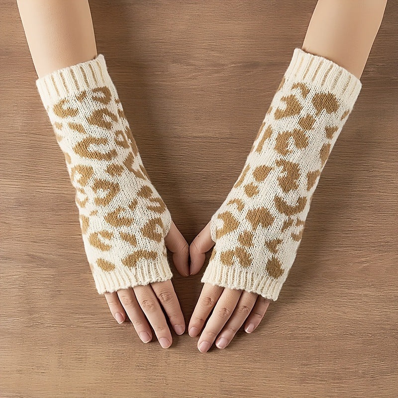 Warme Handschuhe Mit Leopardenmuster