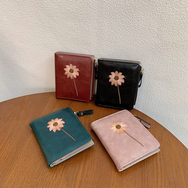 Vintage Geldbörse Mit Blumenmuster