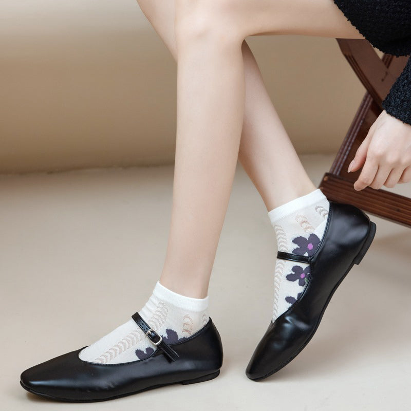 Lässige Socken Mit Blumenmuster