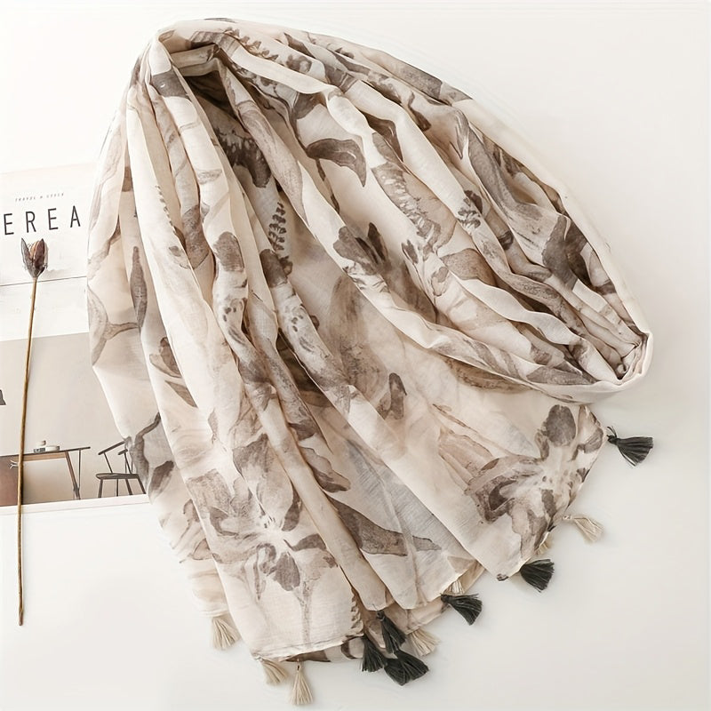 Vintage-Schal Mit Blumenmuster