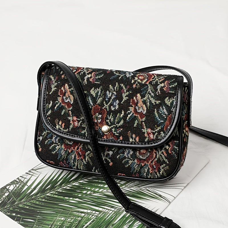 Vintage-Tasche Mit Blumenmuster