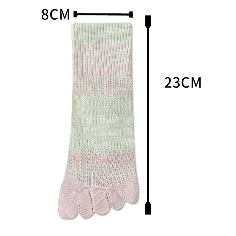 Gestreifte Und Bunte Fünf-Zehen-Socken