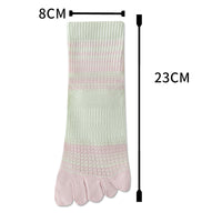 Gestreifte Und Bunte Fünf-Zehen-Socken