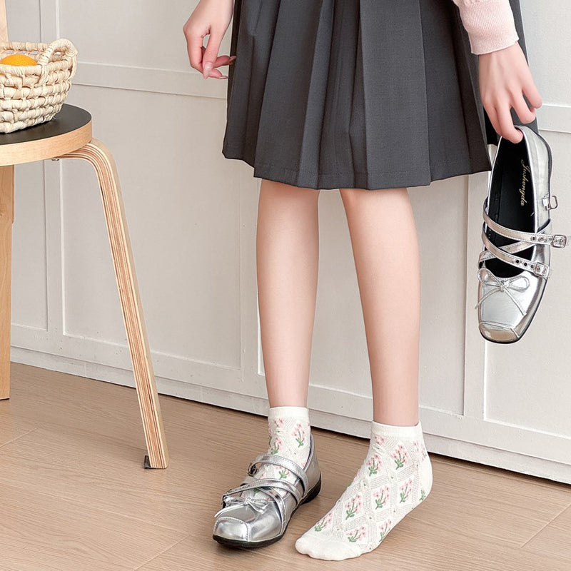 Vintage-Socken Mit Blumenmuster
