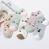 Set mit 5 Paar Socken Mit Katzenmotiv