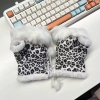 Warme Handschuhe Mit Leopardenmuster