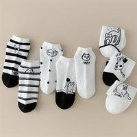 Set Mit 4 Paar Socken Mit Katzenmotiv