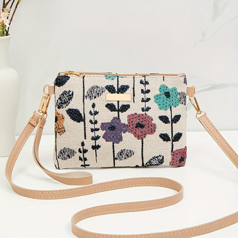 Vintage-Tasche Mit Blumenmuster