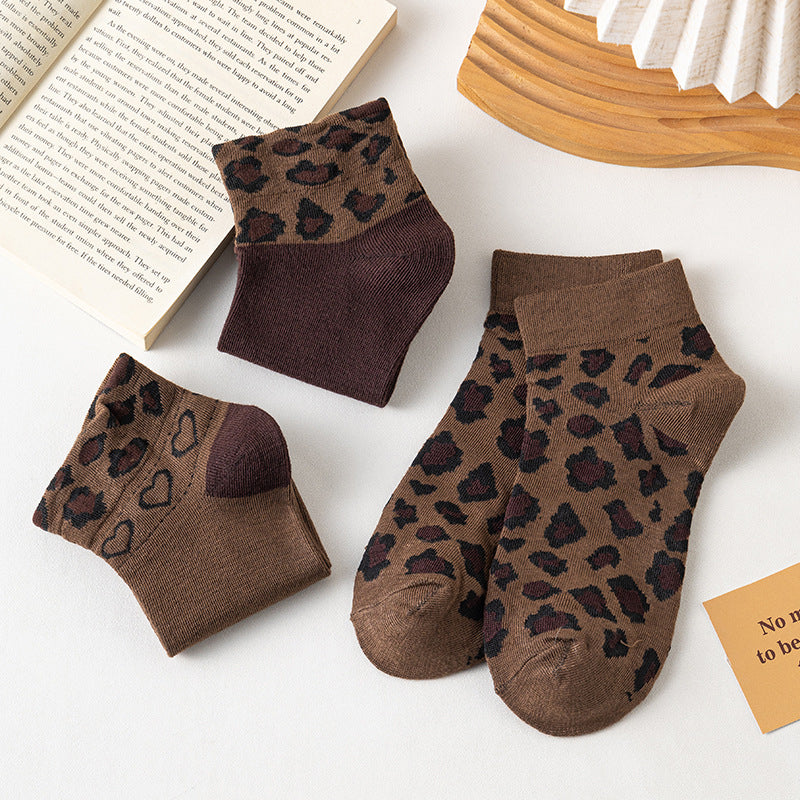 Vintage-Socken Mit Leopardenmuster