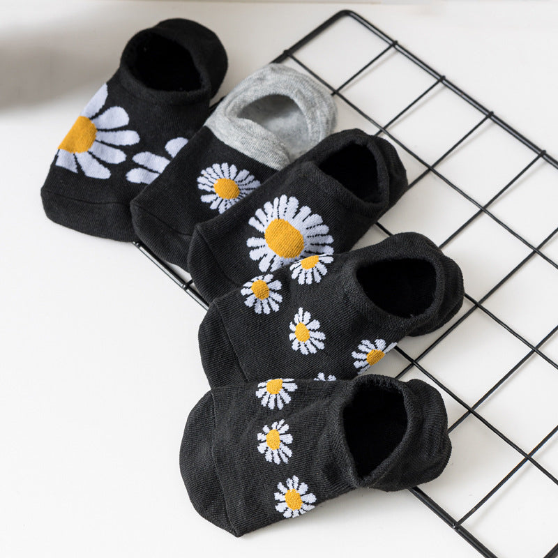 Lässige Socken Mit Chrysanthemenmuster