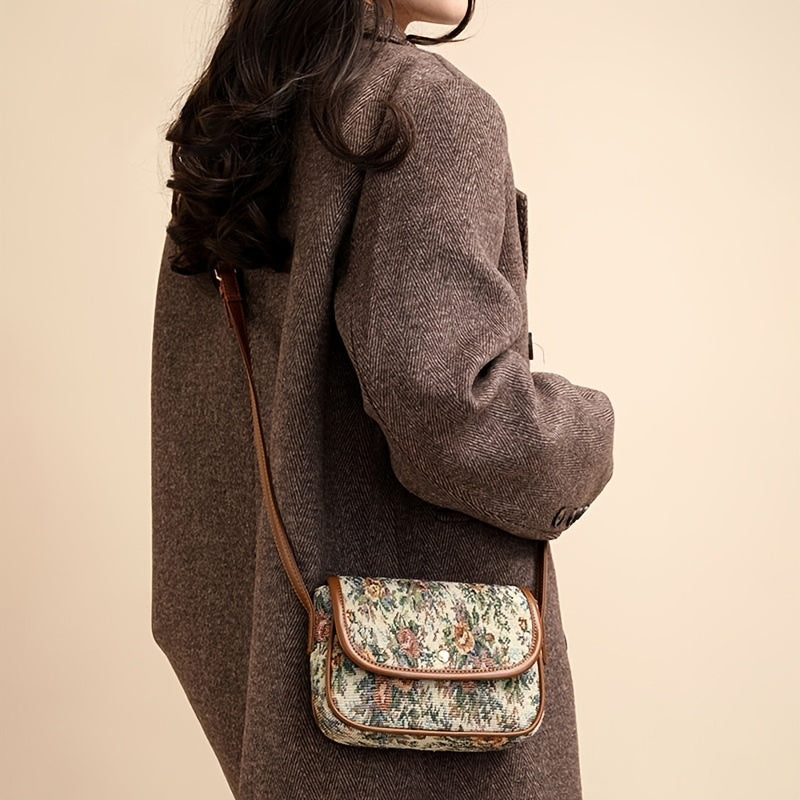 Vintage-Tasche Mit Blumenmuster