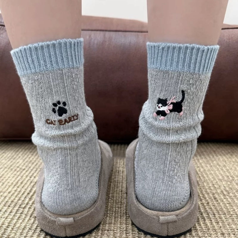 Lässige Socken Mit Katzenmuster