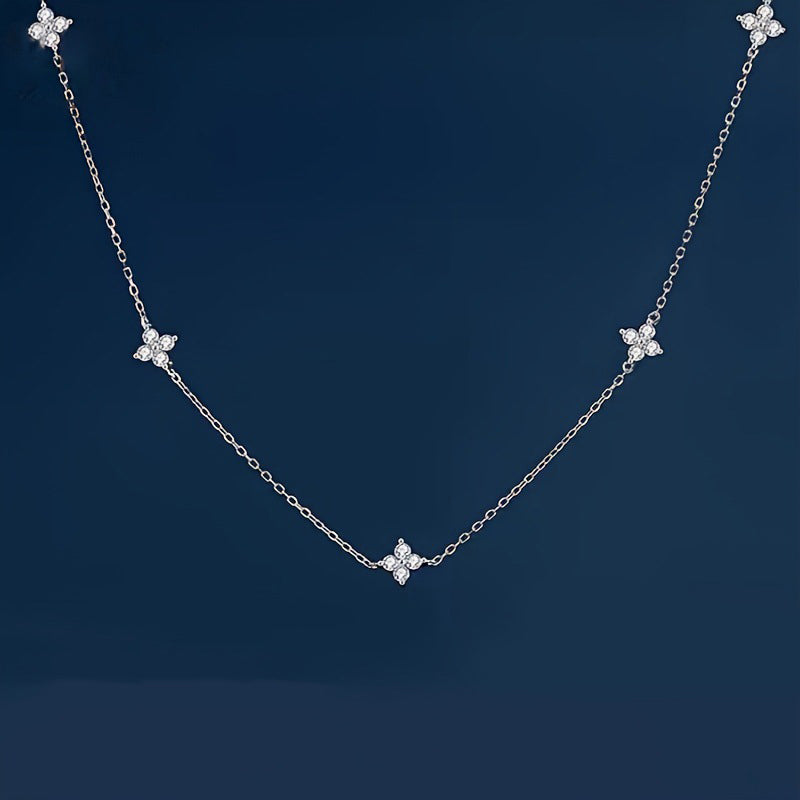 Vintage-Halskette Mit Vierblättrigem Kleeblatt