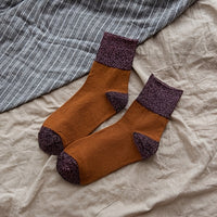 Lässige Socken Mit Farbblockmuster