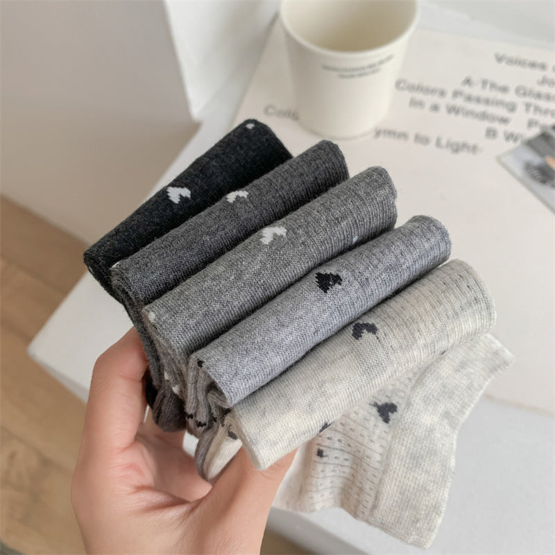 Lässige Socken Mit Herzmuster