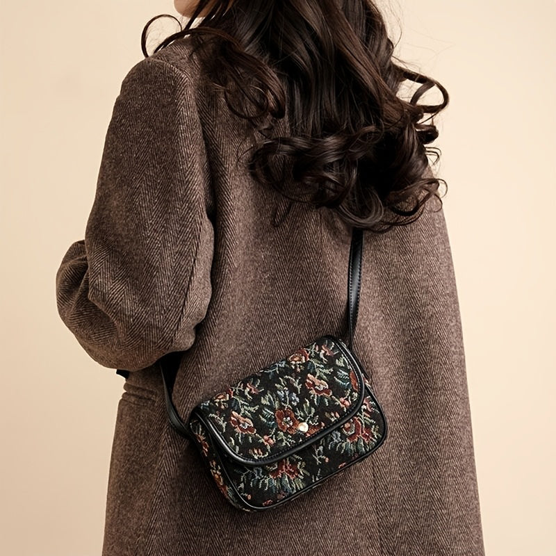 Vintage-Tasche Mit Blumenmuster