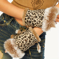 Warme Handschuhe Mit Leopardenmuster