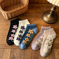 Lässige Socken Mit Blumenmuster