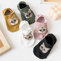 Lässige Socken Mit Katzenmuster