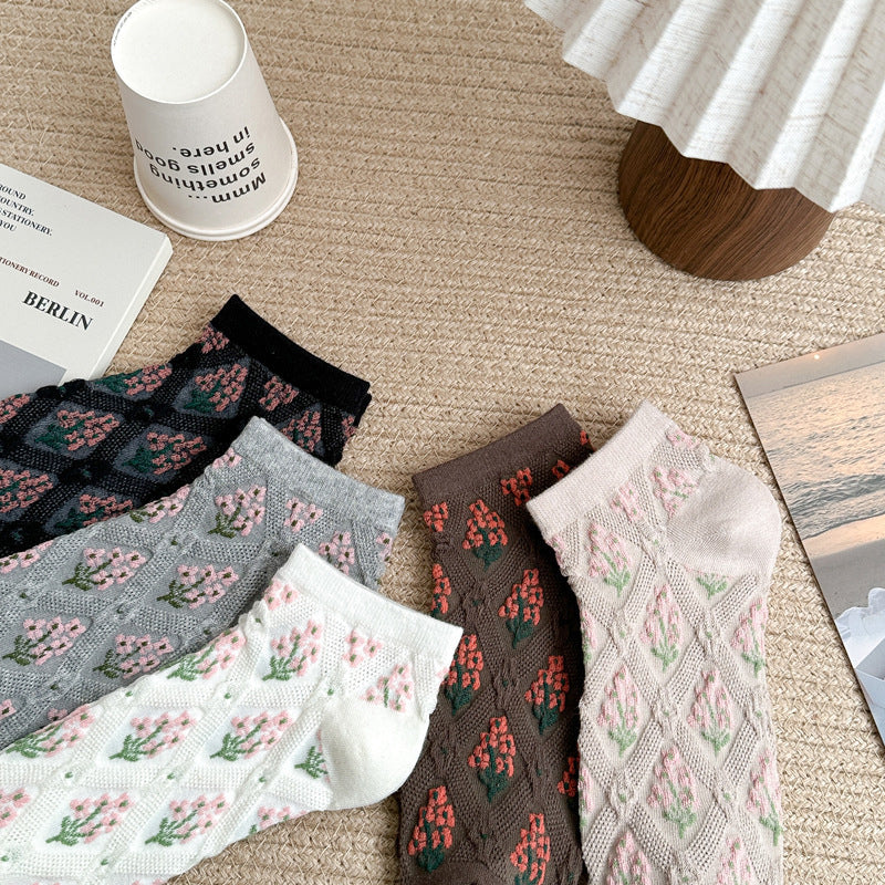 Vintage-Socken Mit Blumenmuster