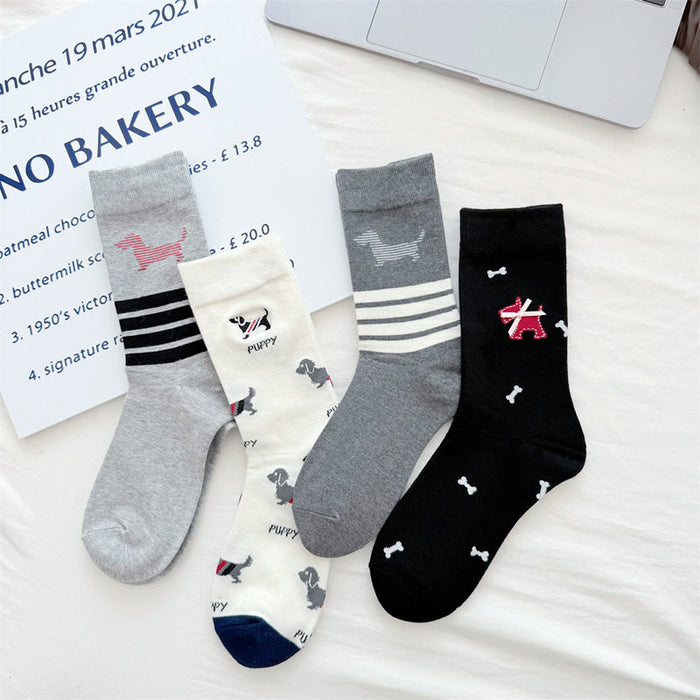 Lässige Socken Mit Hundedruck