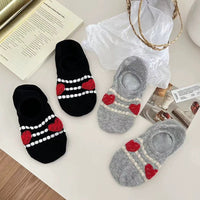 Lässige Socken Mit Herzmuster