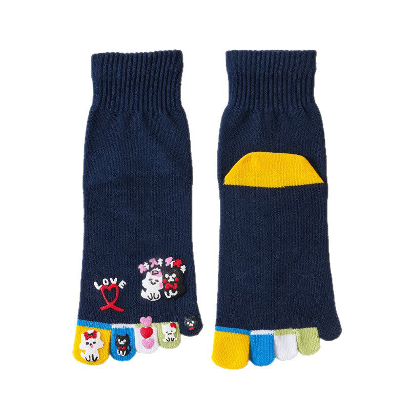 Cartoon-Socken Mit Fünf Zehen
