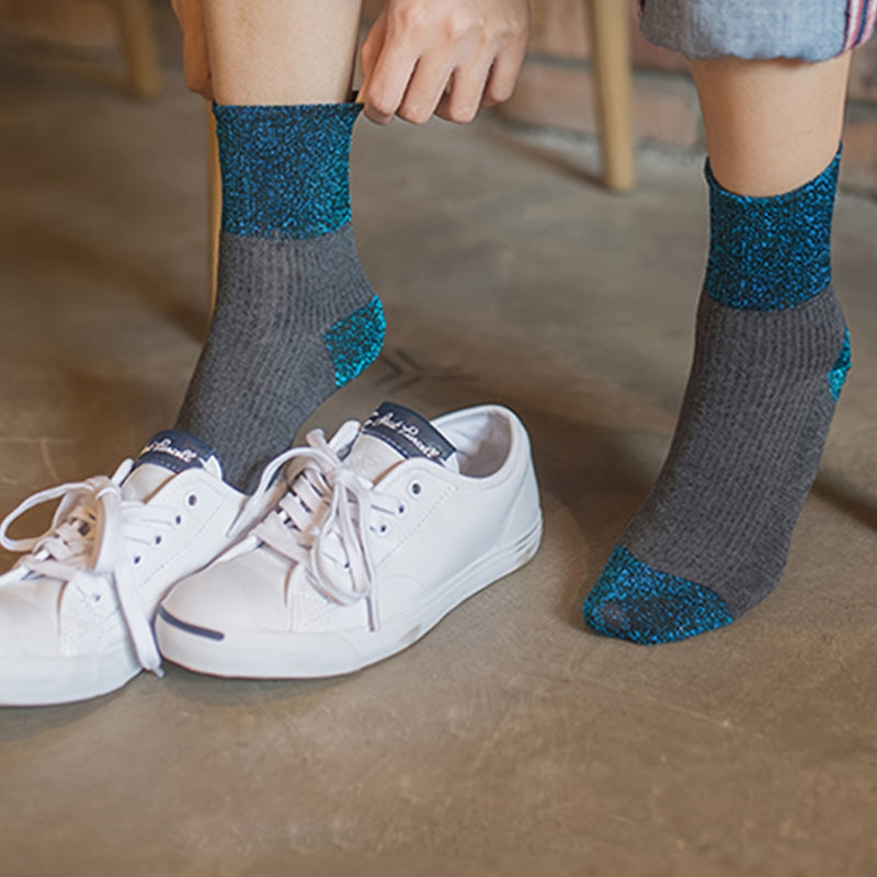 Lässige Socken Mit Farbblockmuster