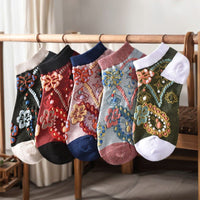 Vintage-Socken Mit Blumenmuster