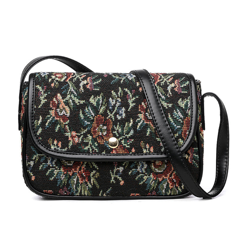 Vintage-Tasche Mit Blumenmuster