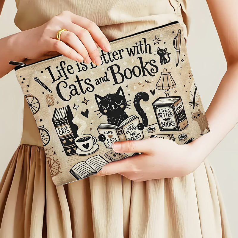 Vintage-Tasche Mit Katzenmuster