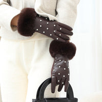 Warme Plüschhandschuhe