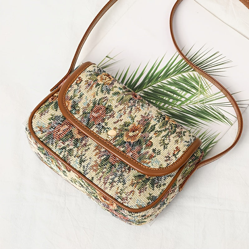 Vintage-Tasche Mit Blumenmuster