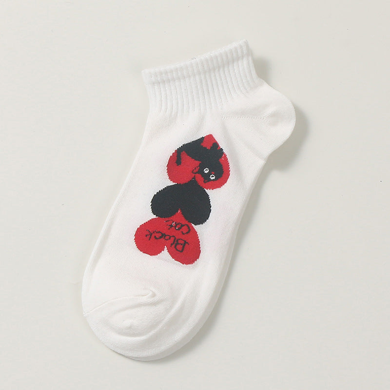 Lässige Socken Mit Katzenmuster