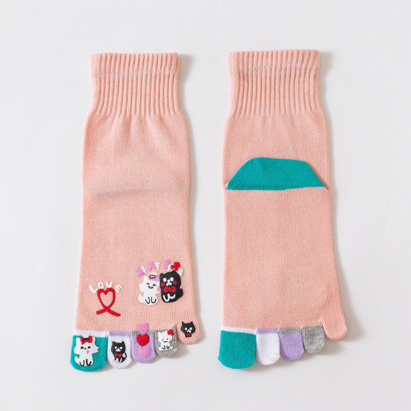 Cartoon-Socken Mit Fünf Zehen