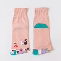 Cartoon-Socken Mit Fünf Zehen