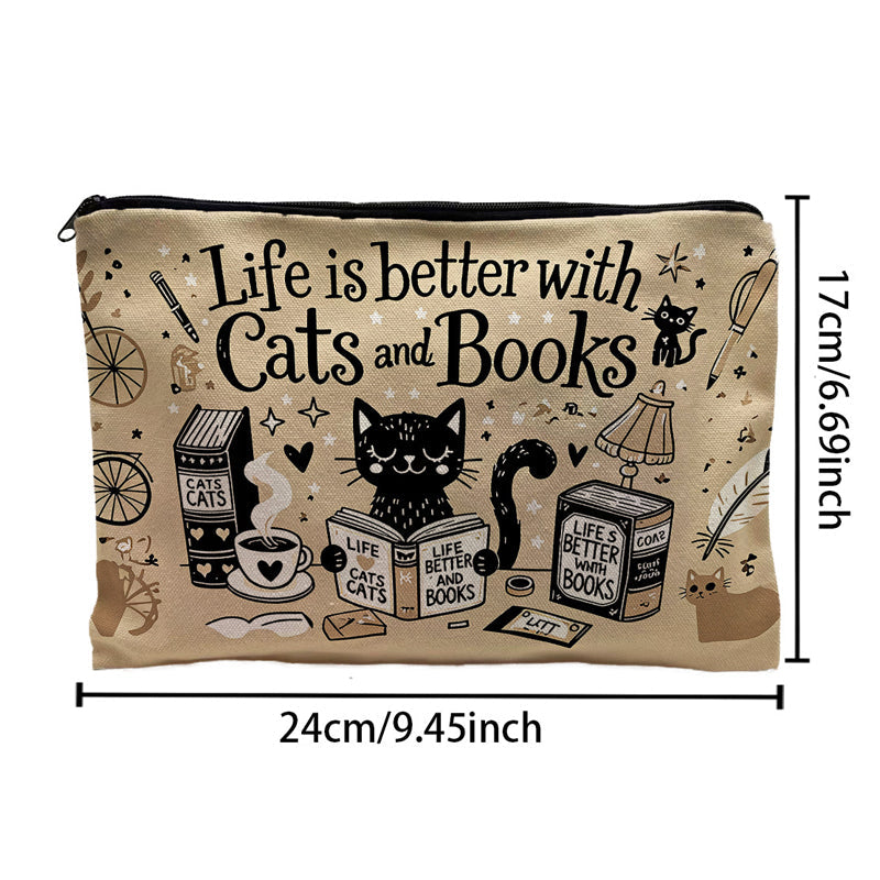 Vintage-Tasche Mit Katzenmuster