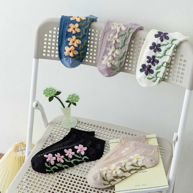 Lässige Socken Mit Blumenmuster