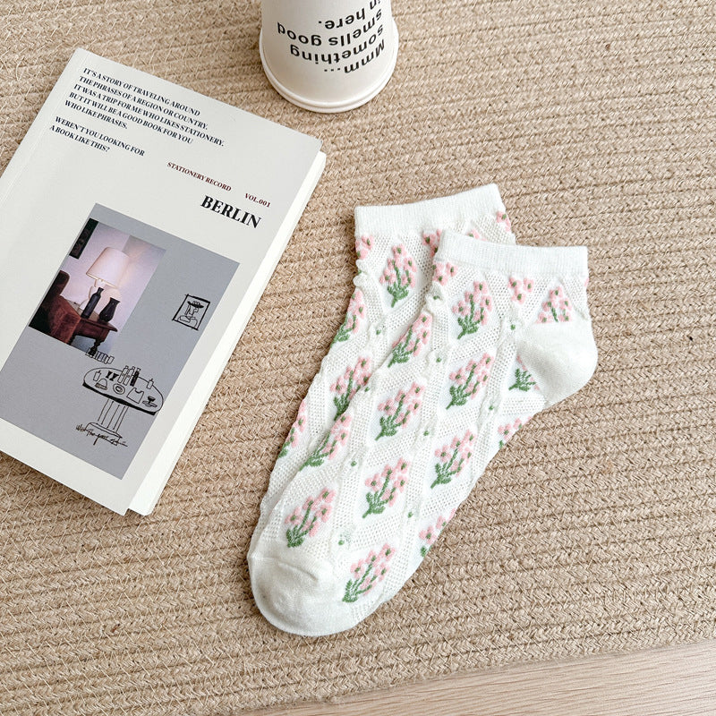 Vintage-Socken Mit Blumenmuster