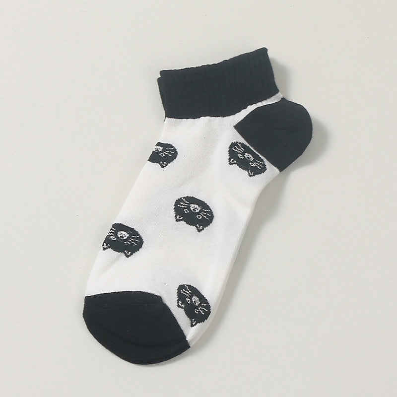 Lässige Socken Mit Katzenmuster