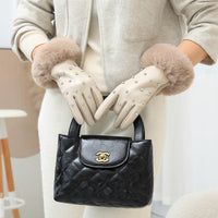 Warme Plüschhandschuhe