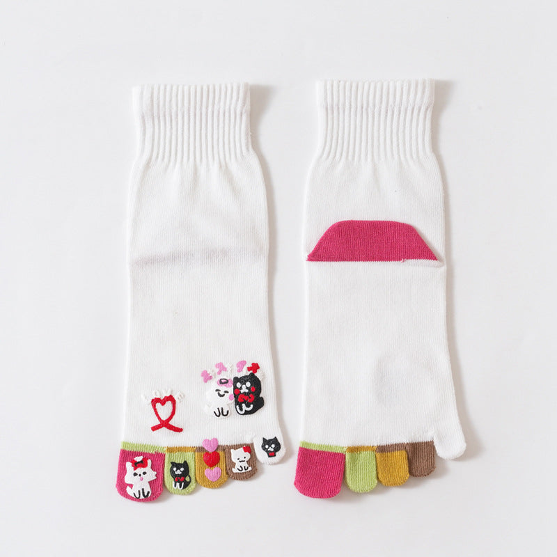 Cartoon-Socken Mit Fünf Zehen