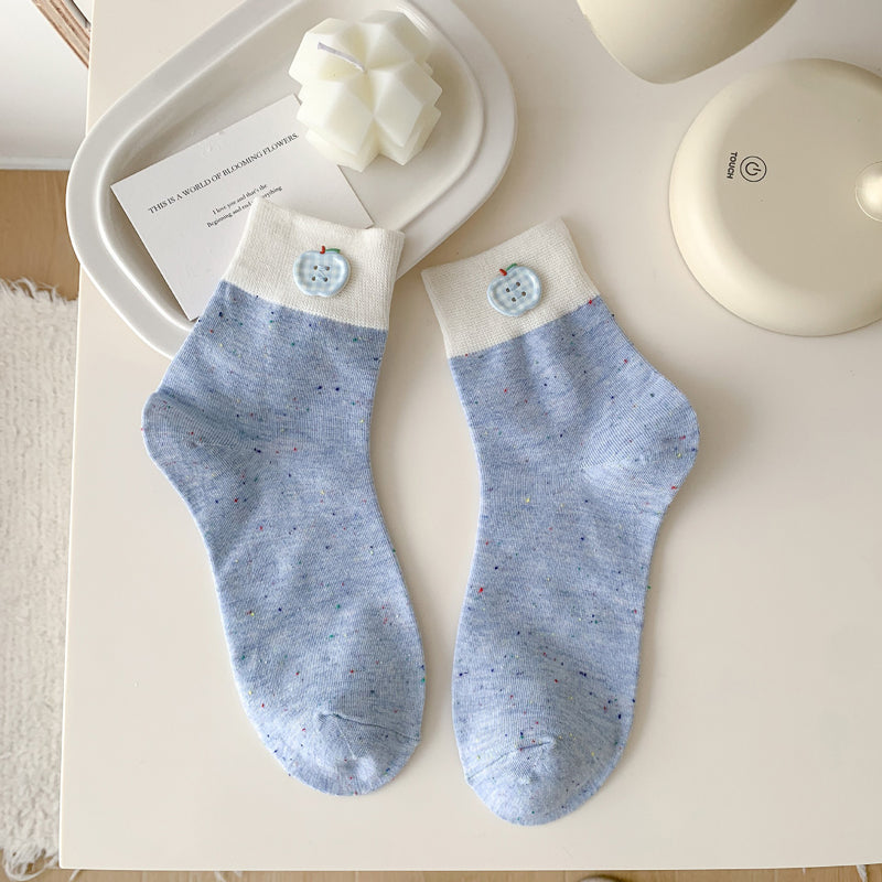 Lässige Socken Mit Farbblock