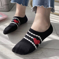 Lässige Socken Mit Herzmuster