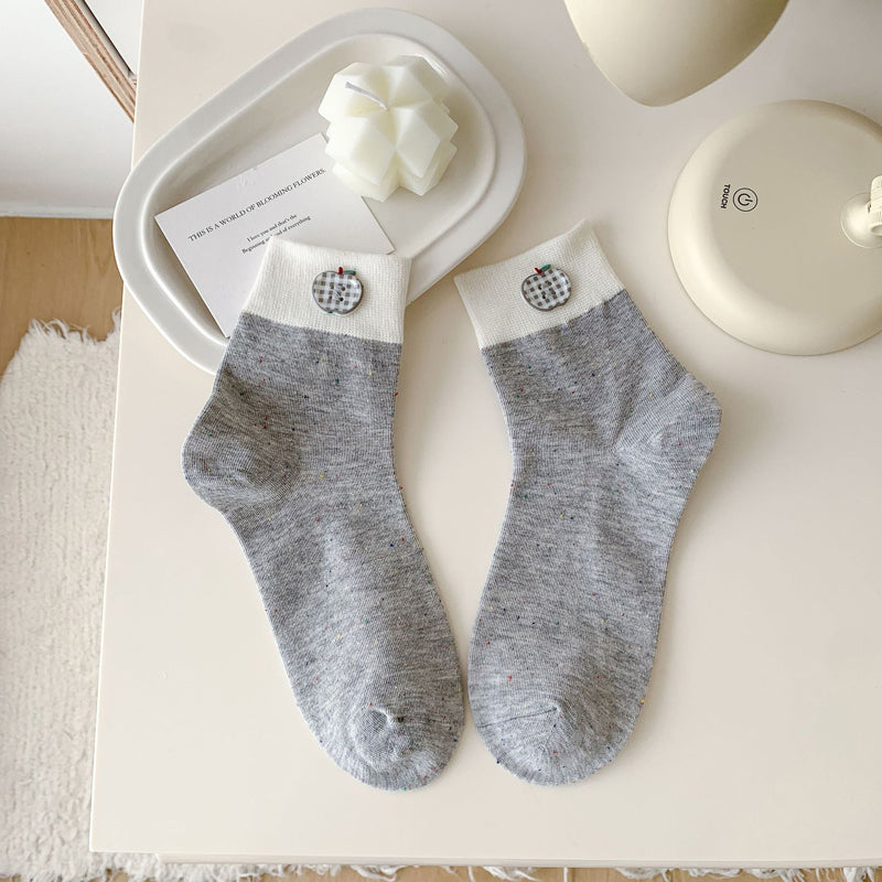 Lässige Socken Mit Farbblock
